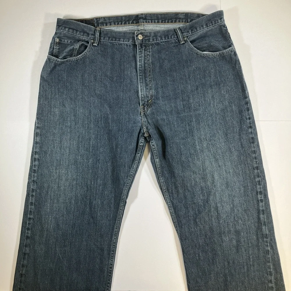 Levi's 559 Jeans Mens 46x32 Relaxed Straight Dark Wash Blue Denim Red Tab